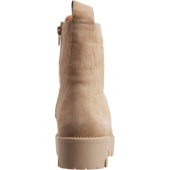 NEW SHOECOLATE Made in India Quilted Zip Boots - Suede For Women 463sn - Picture 4 of 6